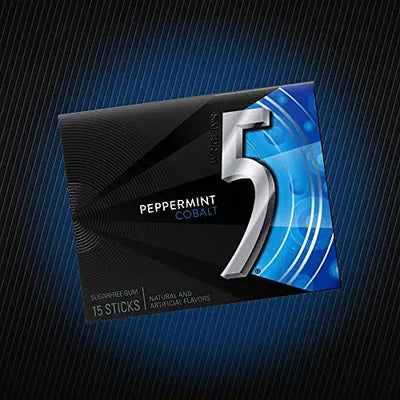 Wrigley's - 5 Gum - Peppermint - 15 Sticks each - 10 Packs