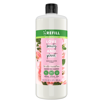 Love, Beauty & Planet - Sulfate Free -  Murumuru Butter & Rose - Shampoo - 400 ML Refill | Jodiabaazar.com