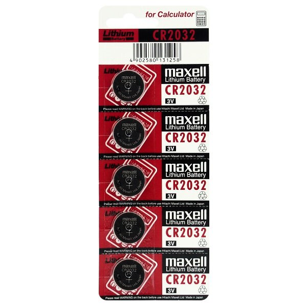 Maxell - CR2032 CR 2032 3V Lithium Button Cell Battery Battery - 5 PCs