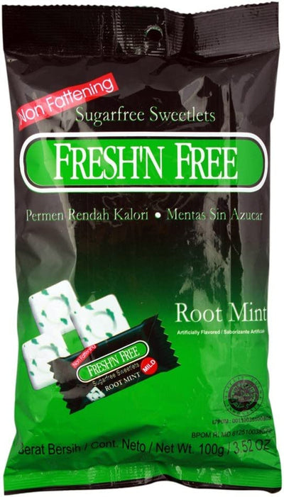 FRESH N FREE -  Sugar Free Sweetlets - Root Mint - 100gm