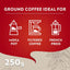 Lavazza Qualita - Rossa - Ground Coffee - 250g - Pouch