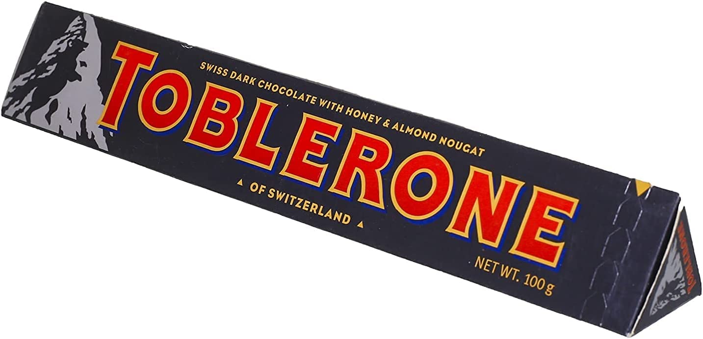 Toblerone - Dark Chocolate with Honey & Almond Nougat - Chocolate - Box of 20 x 100G