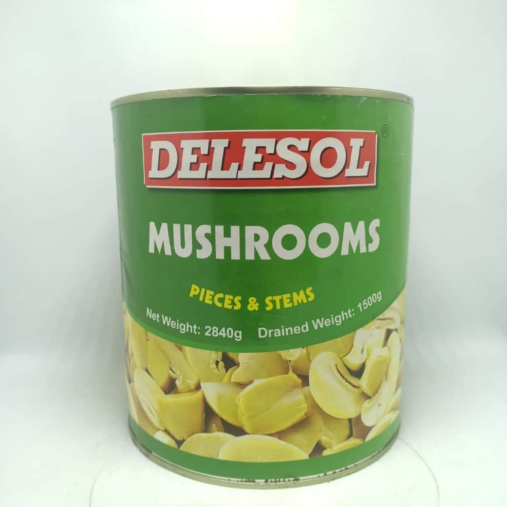 Delesol - Mushrooms - Slice - Pieces & Stems - 2840 gm