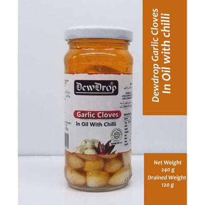 DewDrop - Garlic Cloves 240 G Chilli Oil- Pack Of 12
