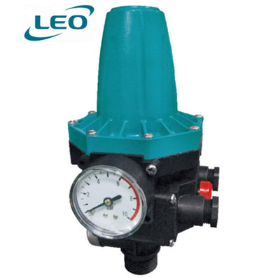 LEO - PS-04C - ELECTROMAGNETIC PRESSURE SWITCH With GUAGE FOR AUTOMATIC Pump CONTROL IN DOMESTIC Water UNIT With NON RETURN VALVE - European STANDARD