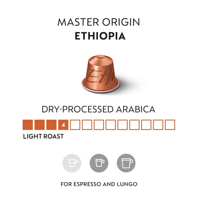 Nespresso - Master Origins - Ethiopia - Coffee Capsule - Sleeve Of 10