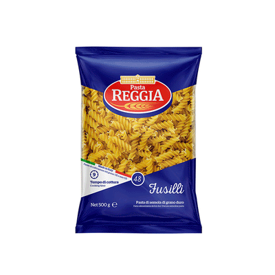 REGGIA - Pasta - Whole Wheat - Organic - (70448) - Fusilli - 500 gm - 20 Packs