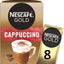 NESCAFÉ GOLD - Cappuccino - Instant Coffee Beverage - 8 Sachet - 154G