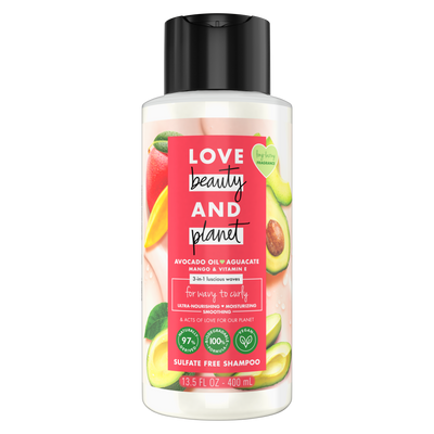 Love, Beauty & Planet - Sulfate Free -  Avocado & Mango - Shampoo - 400 ML | Jodiabaazar.com