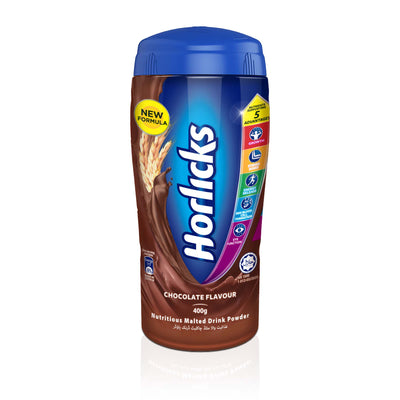 Horlicks - Chocolate - Nutritious Malted Drink Powder - Imported - 400 GM