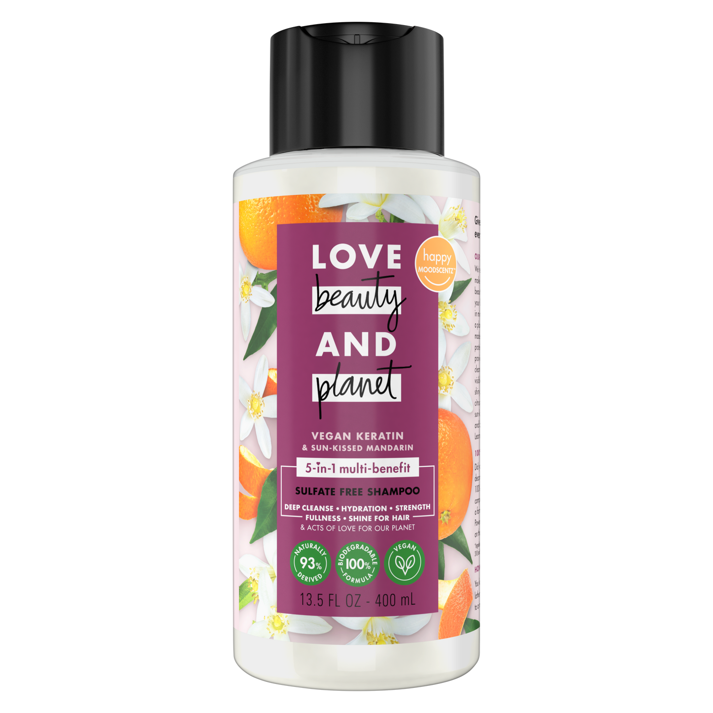 Love, Beauty & Planet - Sulfate Free -  Vegan Biotin & Sun-Kissed Mandarin - Shampoo - 400 ML | Jodiabaazar.com