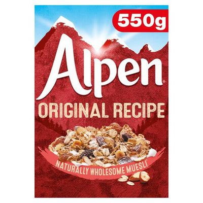 Alpen - Original Muesli - Swiss Style Muesli - Breakfast Cereal - 550 gm