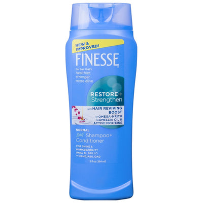 Finesse - Restore + Strengthen Moisturizing - 2 In 1 Shampoo And Conditioner - 13oz