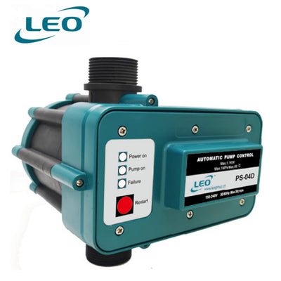 LEO - PS-04D - ELECTROMAGNETIC PRESSURE SWITCH FOR AUTOMATIC Pump CONTROL IN DOMESTIC Water UNIT With NON RETURN VALVE INCLUDING CABLE - European STANDARD