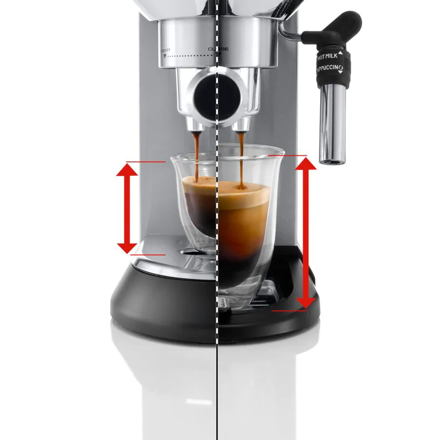 De'Longhi - Pump Espresso - Dedica EC685.M - Silver / Red - 1 Year Warranty