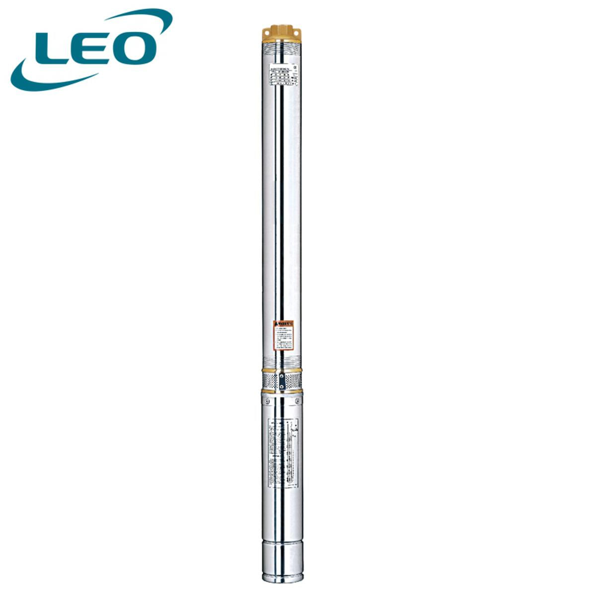 LEO - 4XRM-3-13-0.75 - 750 W - 1 HP  Stainless Steel Clean Water Deep Well - Bore Hole Submersible Pump With Controller- European STANDARD