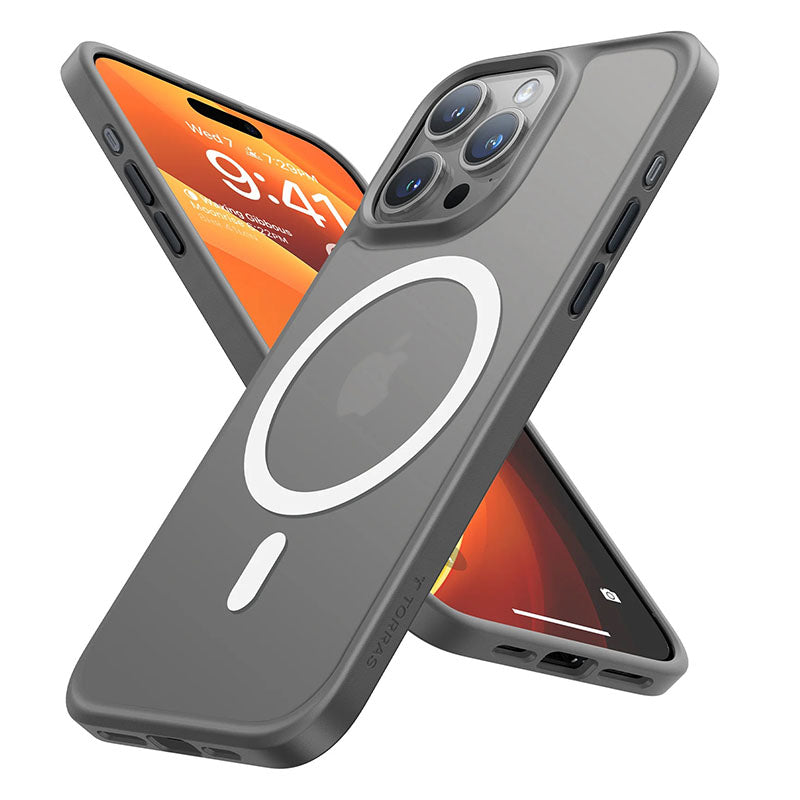 TORRAS -  Guardian Magnetic Magsafe Compatible Phone Case for iPhone 15 Pro 6.1? - Titanium Grey - X003VYKCXD | Jodiabaazar.com