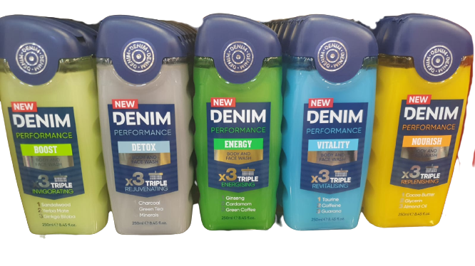 Denim - Performance - Body & Face Wash - Detox - 250 ML