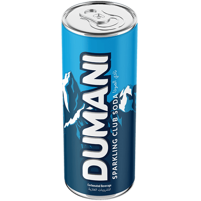 DUMANI - Sparkling Flavored Carbonated Drink - Club Soda - 250 ML - Pack of 24