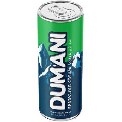 DUMANI - Sparkling Flavored Carbonated Drink - CREAM SODA - 250 ML - Pack of 24