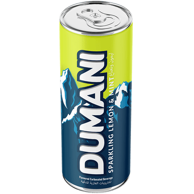 DUMANI - Sparkling Flavored Carbonated Drink - Lemon & Mint - 250 ML - Pack of 24
