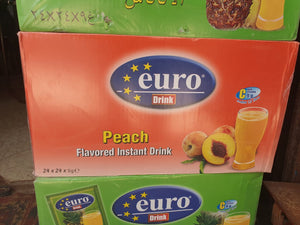 Euro Drink - Instant Powdered Drink - 5 Flavors Available - 24x24x9 gm sachets