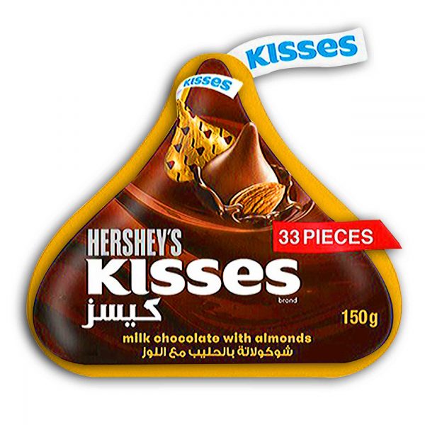 Hershey Kisses Milk Chocolate & Almonds - 150 gram