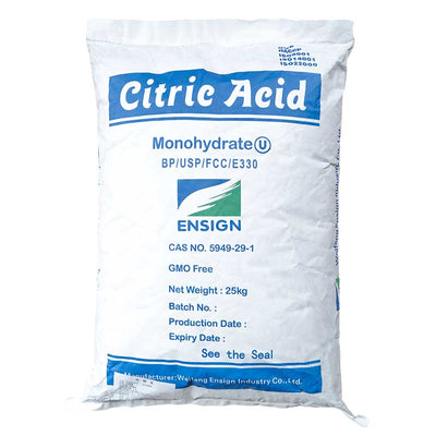 Ensign - Citric Acid - Monohydrate - 25 KG (Call For Price)