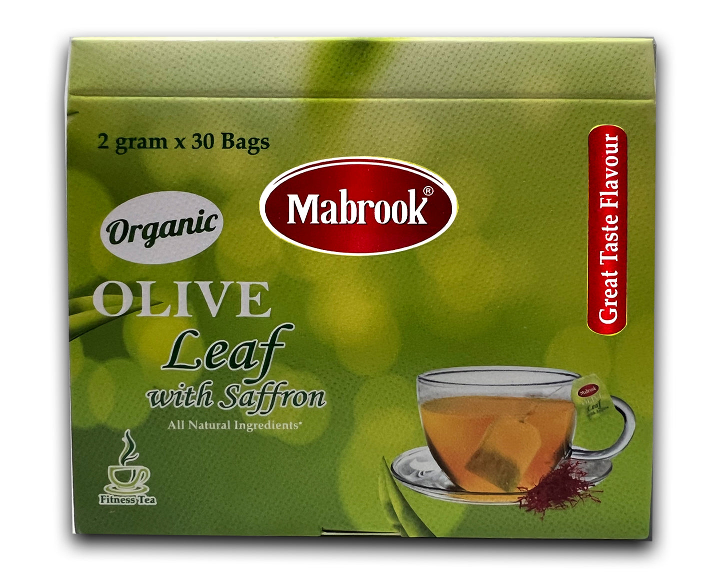 Mabrook Foods - Mabrook Olive Leaf With Saffron: - (2 gm x 30) - CTN (12 Boxes)