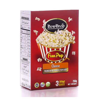 Dewdrop -  Popcorn 3In1 Box 255Gm Cheese- Pack Of 14