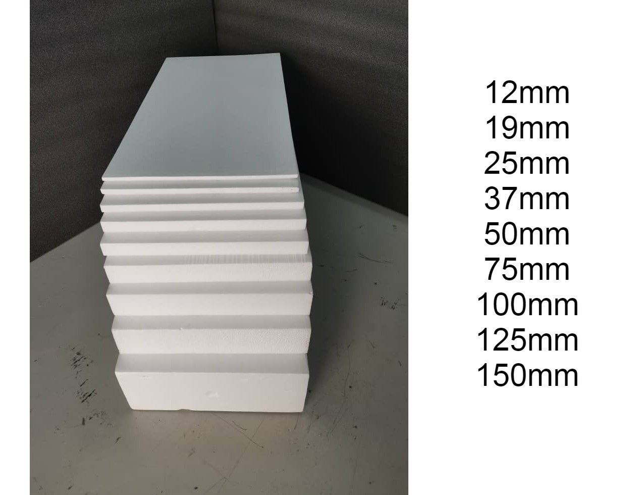 White Styrofam Sheet - 24"x36" - 1.5" (37 mm) - 10 Sheets