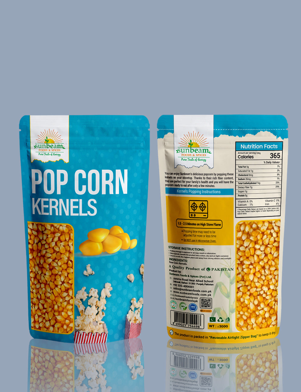 Sunbeam - Popcorn Kernels Yellow - 300 g