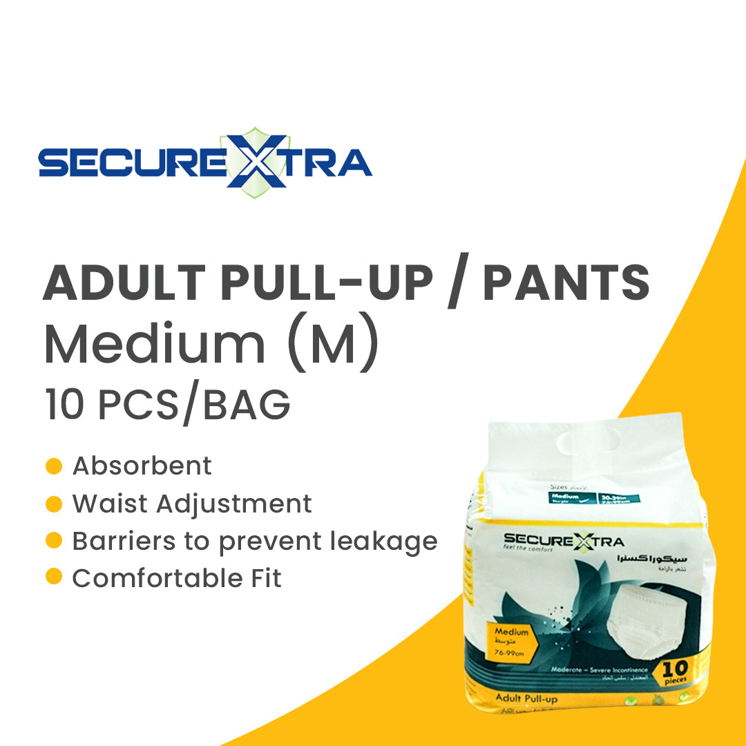 SECUREXTRA - Medium - Pull Up Diapers - 76 - 99 cm- 10 pieces