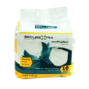 SECUREXTRA - Medium - Pull Up Diapers - 76 - 99 cm- 10 pieces