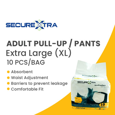 SECUREXTRA - XL - Pull Up Diapers - 109 - 150 cm- 10 pieces