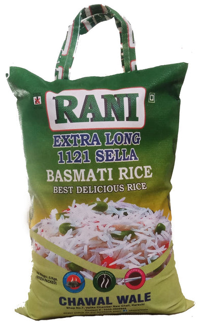 Rani - Pure 1121 - Sella (Parboiled) Rice - Extra Long Grain - Chawal Wale