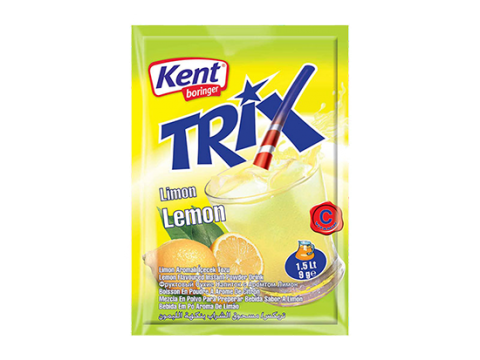 Lemon Tea Trix Kent Trix Flavoured Instant Powder Drink - 9 GM Sachets - Makes 1 - Im ...
