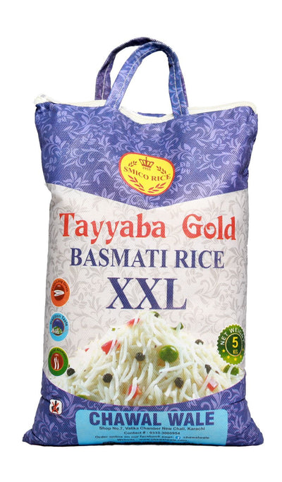 Tayyaba Gold - 1121 - Steam Rice - Banaspati Rice - XXL - Extra Long Grain - Chawal Wale