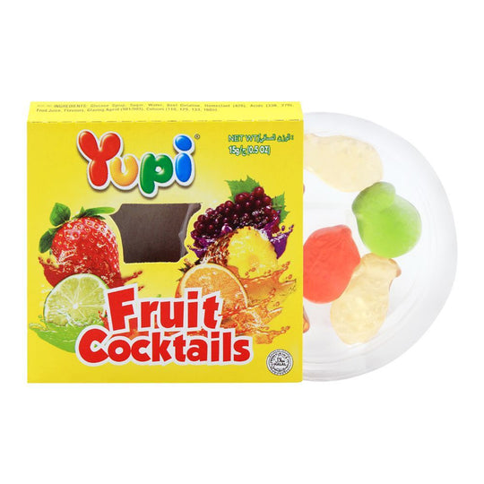 Yupi - Gummy Candies - Fruit Cocktail - 15 gram - 1 box (24 pcs)