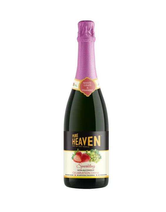 Pure Heaven - Sparkling Fruit Juice - Strawberry Grape - 750 ML - 12 Bottles
