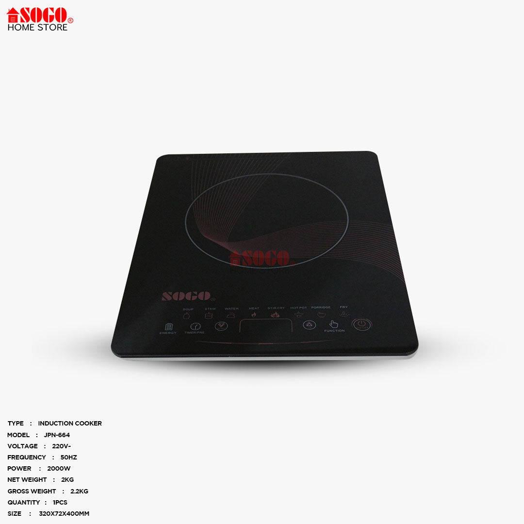 SOGO JPN-664 Induction Cooker - 2000W - No Warranty