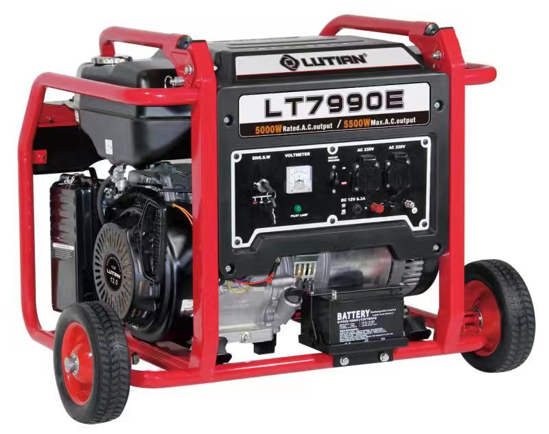 Lutian - LT7990E - Gasoline Generator - Rated Output: LT7990E -7Kva / 5.5Kw (5500Watt) - Self Start - Battery & Gas Kit - Wheels Kit - Service Warranty