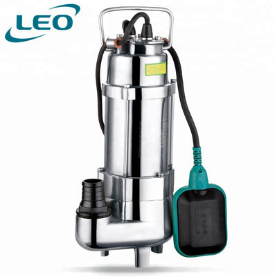 LEO - XSP-9-7-0.25S - 250 W - 0.33 HP - SMALL & EFFICENT CASTED Stainless Steel Sewage Submersible Pump With FLOAT SWITCH FOR AUTOMATIC OPERATION - European STANDARD