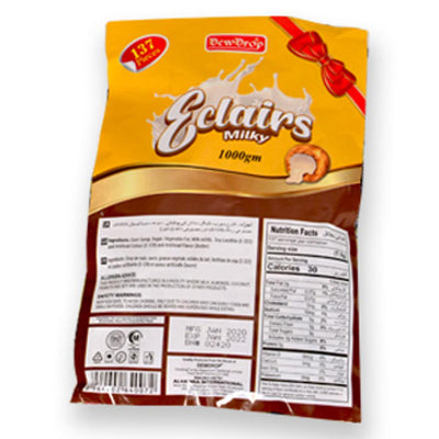 Dewdrop -  Eclairs Pouch 137-Pcs 1Kg Milky- Pack Of 12