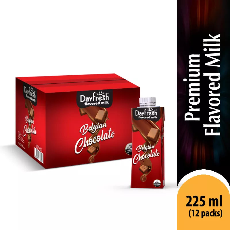 Day Fresh - Premium - Belgian Chocolate Flavored Milk - 225 ML X 12