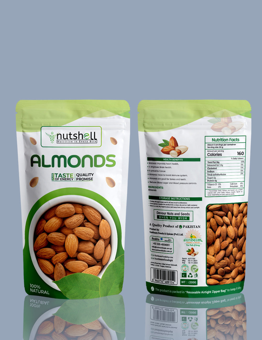 Sunbeam - Nutshell - Almonds - 200 gm