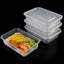 Plastic Container Box - 1000 ML - With Lid - 100 Pcs