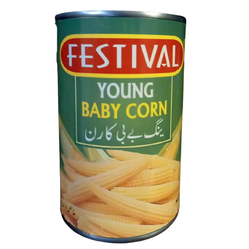 Festival - Young Baby Corn - 400 gm - Tin