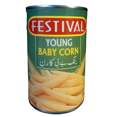 Festival - Young Baby Corn - 400 gm - Tin