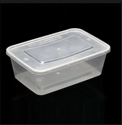 200 ML - Container Boxes -Transparent Plain - Plastic Disposable Food Container With Lid